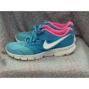 Nike Flex Experience 5 Athletic Running‎ Shoes Blue Pink Youth Size 5Y